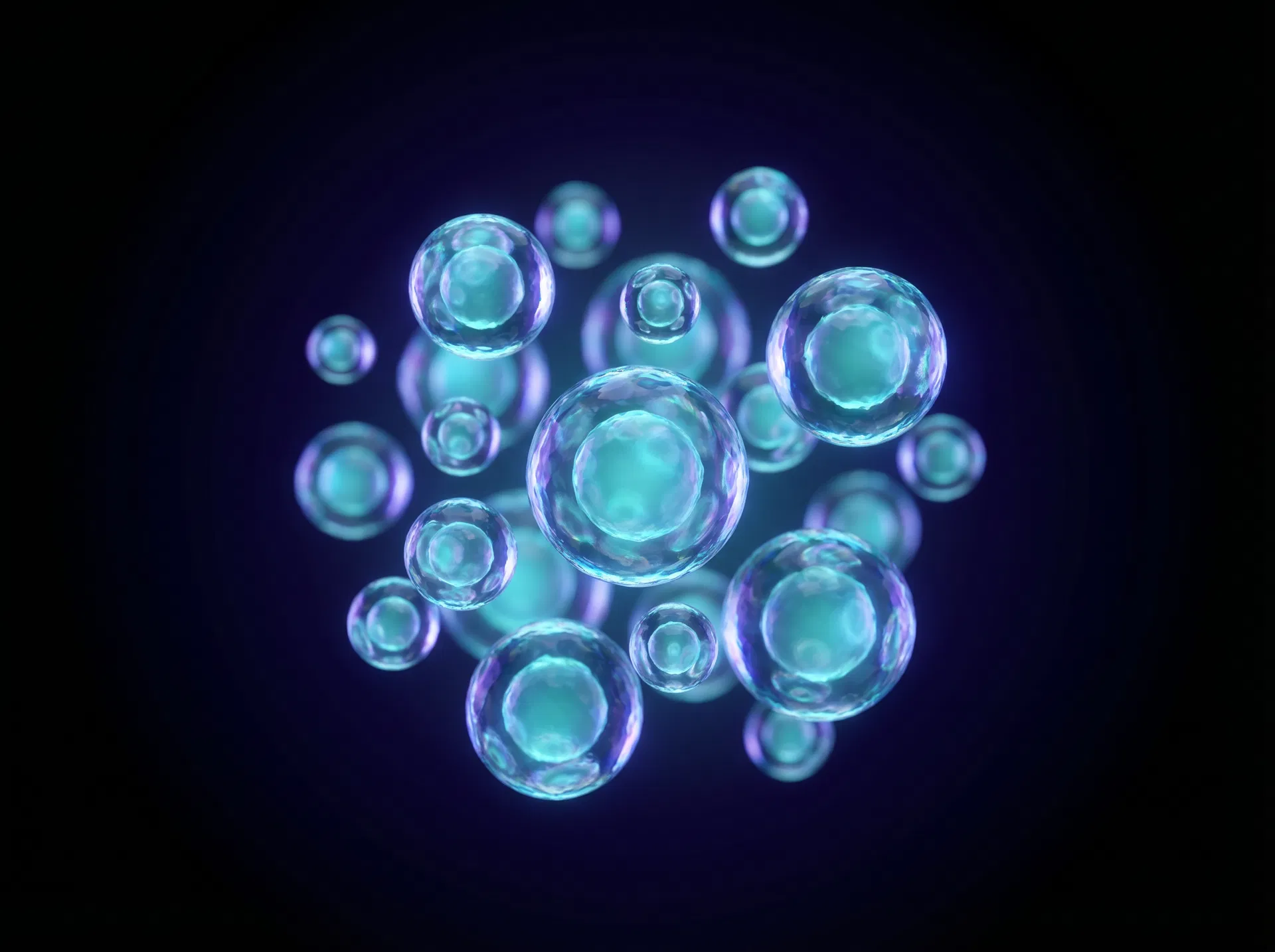 Abstract scientific illustration of extracellular matrix structure, for educational reference